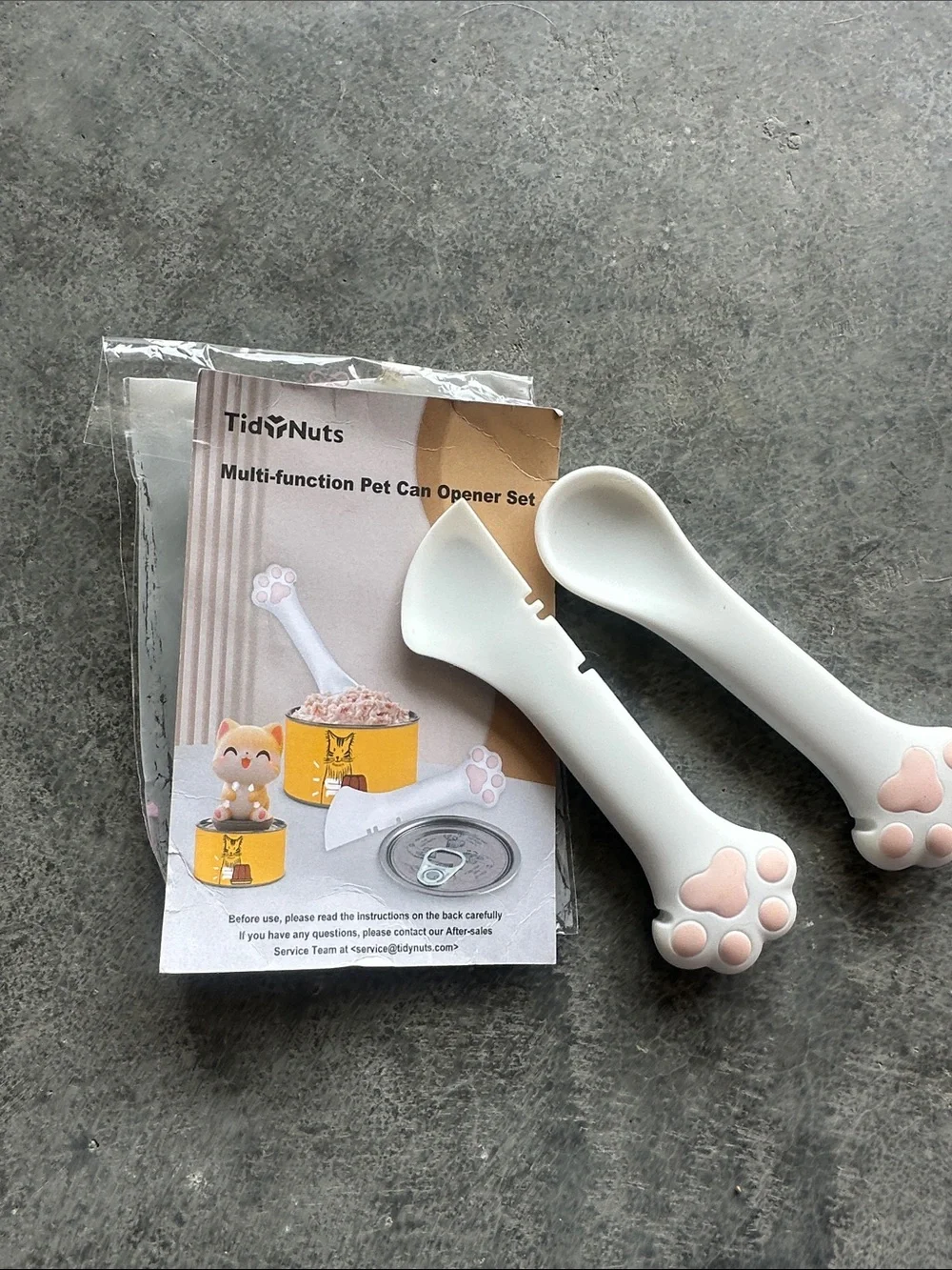 White Cat Paw Multi-Function Pet Can Opener Set